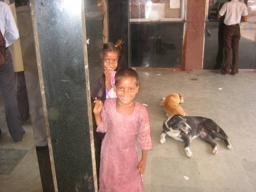 These were the "cute" kids at the Bombay train station outside the slums...